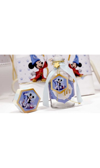 Trusou de botez Mickey Mouse personalizat grafic prin coasere cu imagini Disney Royal The King 21